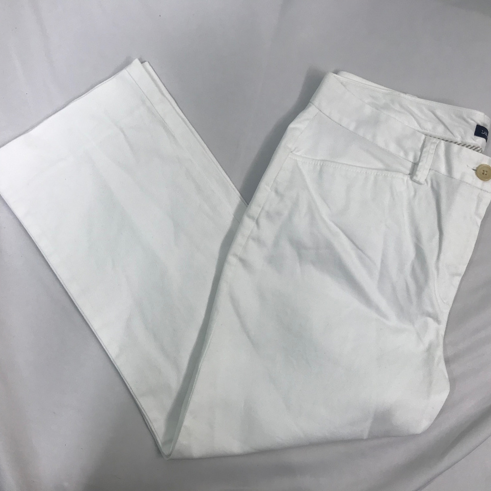 Lands End White Cropped Chino Pants - Picture 5 of 5